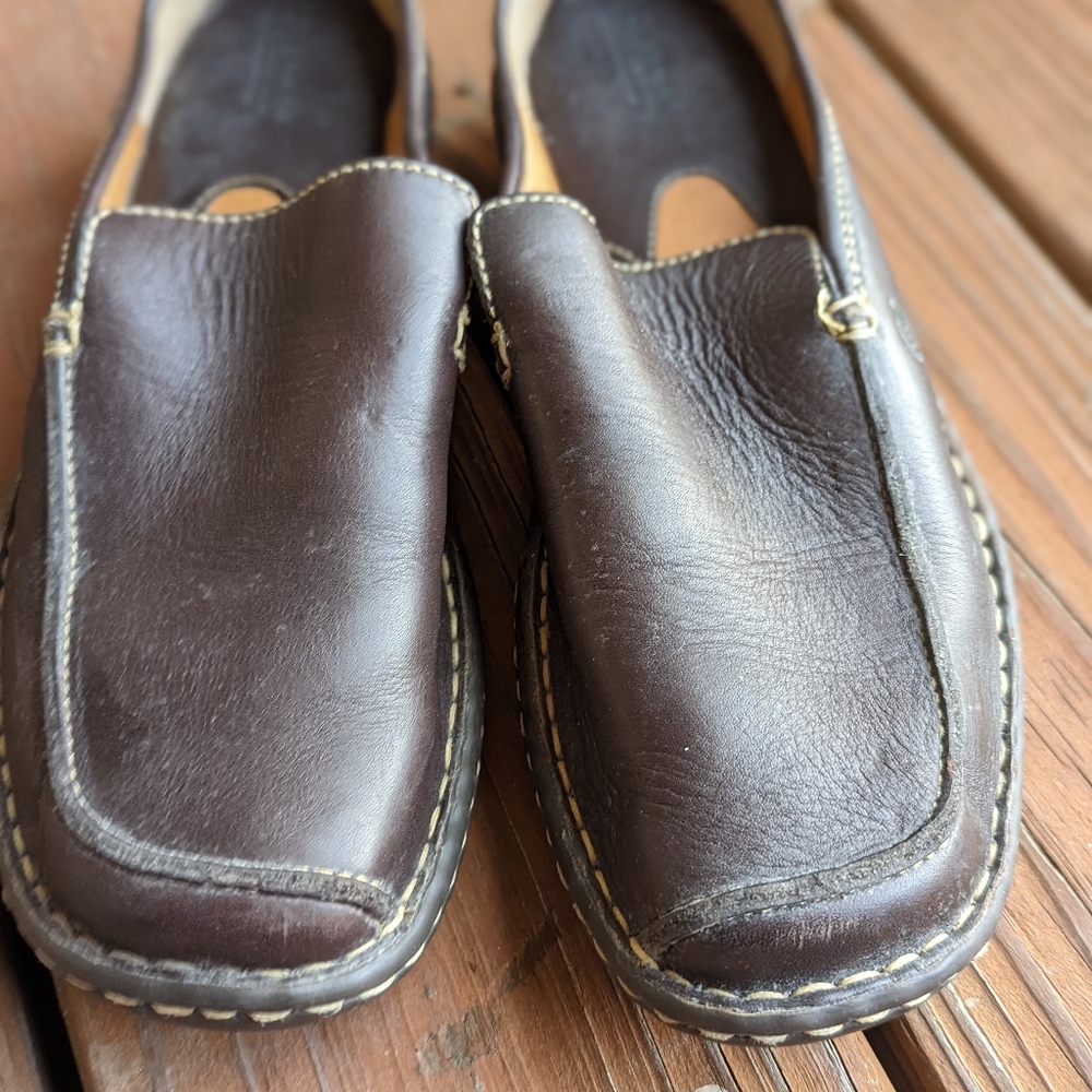 Gorgeous Born Brown Leather Mules Size 9/40.5 - Picture 12 of 13